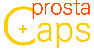 Prostacaps logo - Ondersteunt de blaas en de prostaat. Bevat Pompoenpit en zaagbladpalm.